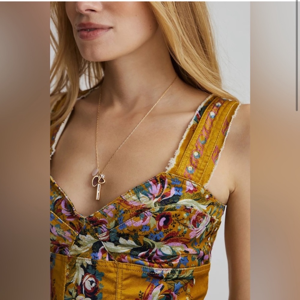 RARE Pilcro Corset Seamed Velvet Top - Anthropologie, NWOT